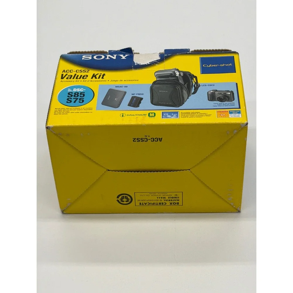 Sony ACC-CSS2‎ Value Kit Cyber-shot DSC-S85 S75 Case NP-FM50 Battery MSAC-A8 New